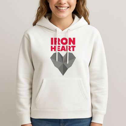 Metal Heart Womans Hooded Sweatshirt