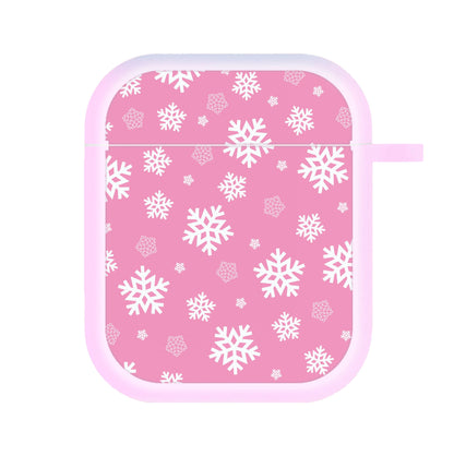 Snow Pink Pattern AirPods Case