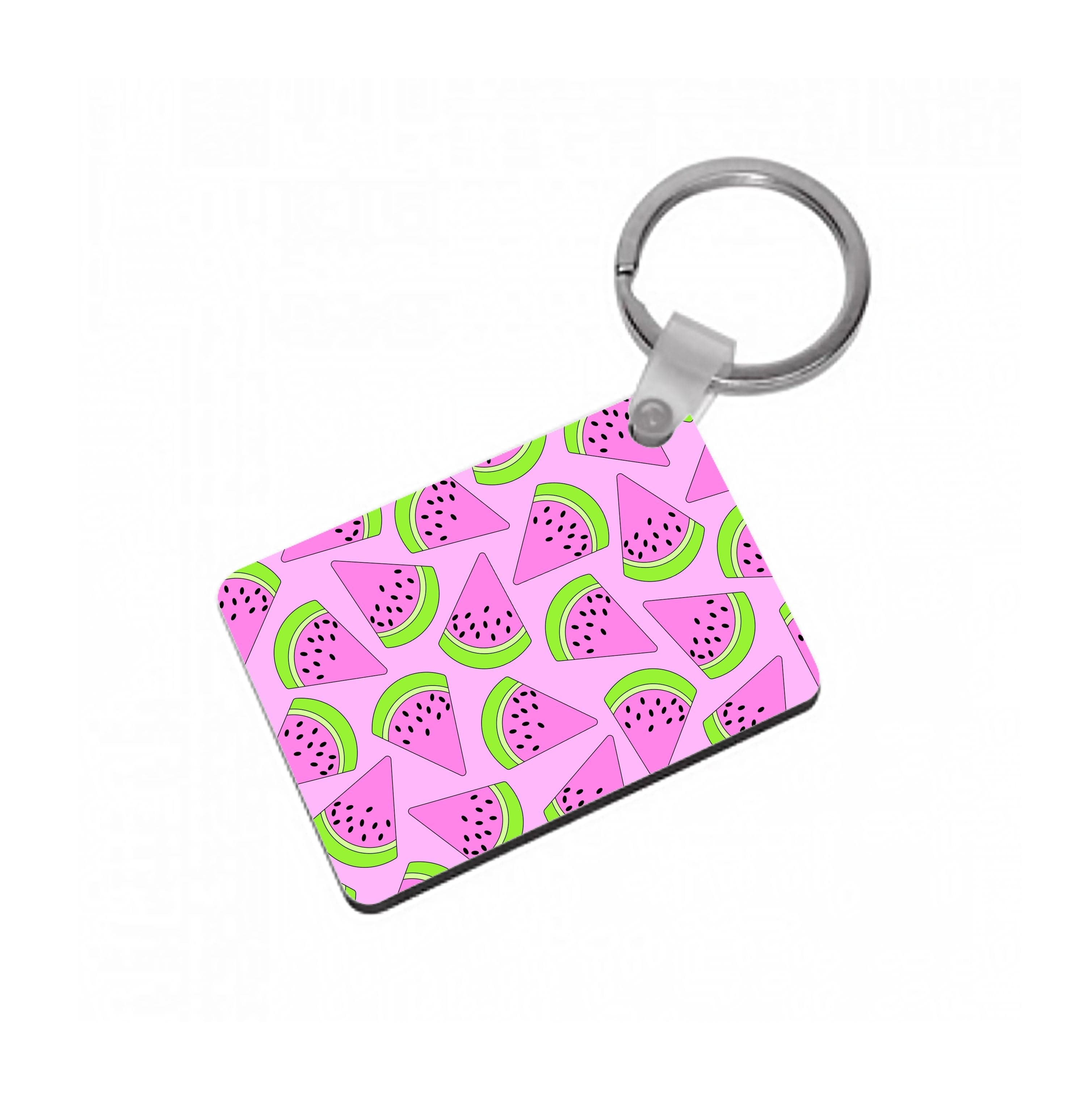 Pink Watermelon Pattern - Summer Keyring