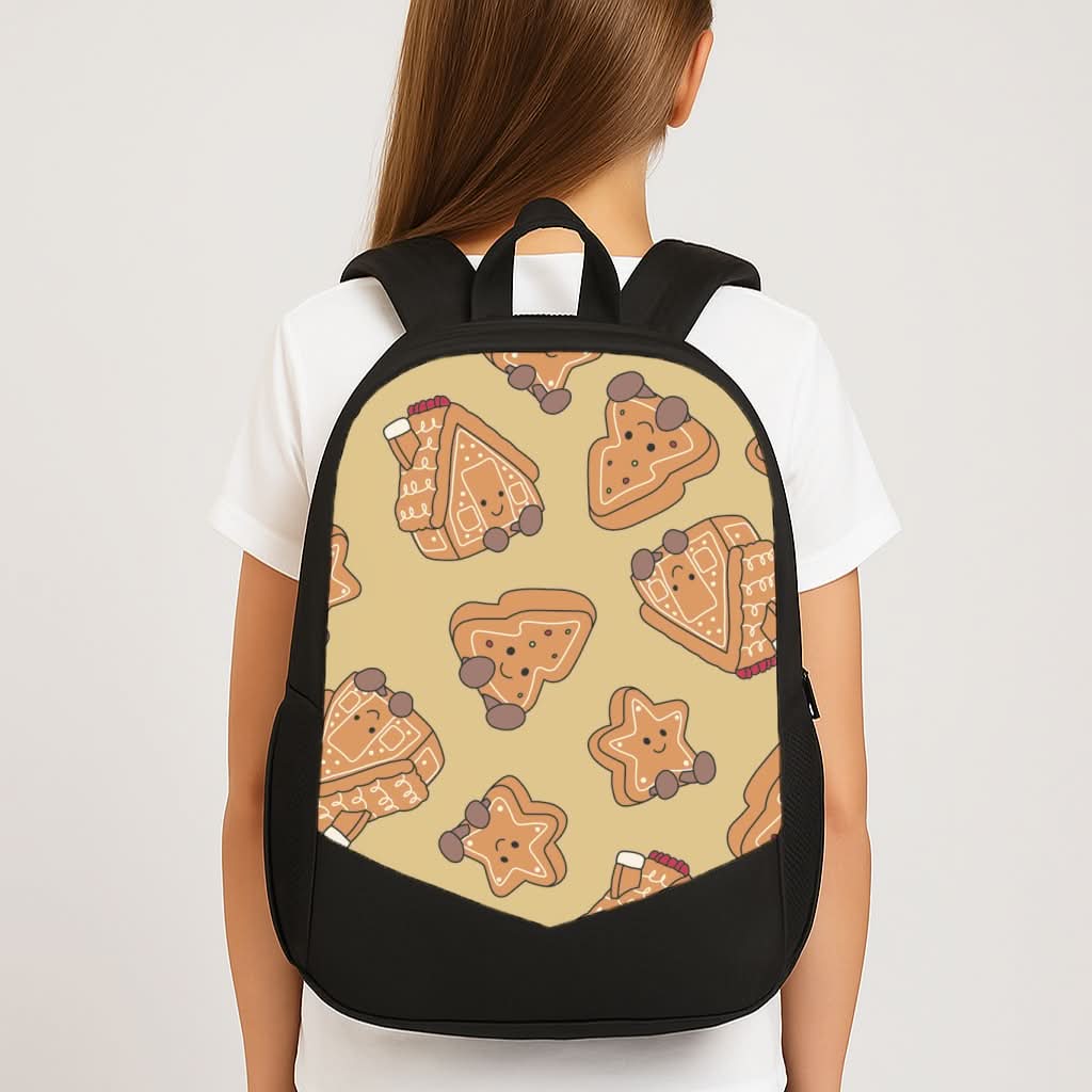 Gingerbread Plushies Pattern School Bag