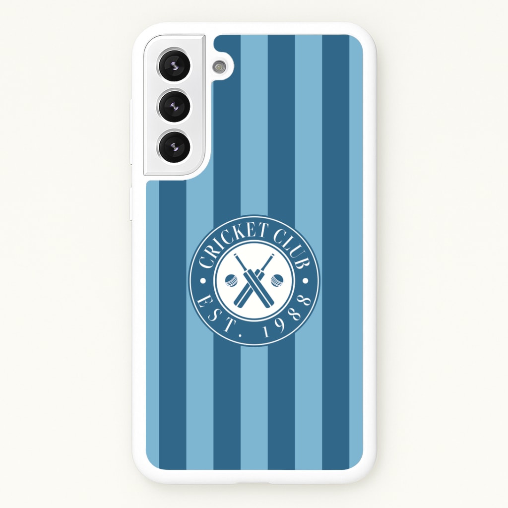 Stripey Cricket Badge Galaxy S21FE Case