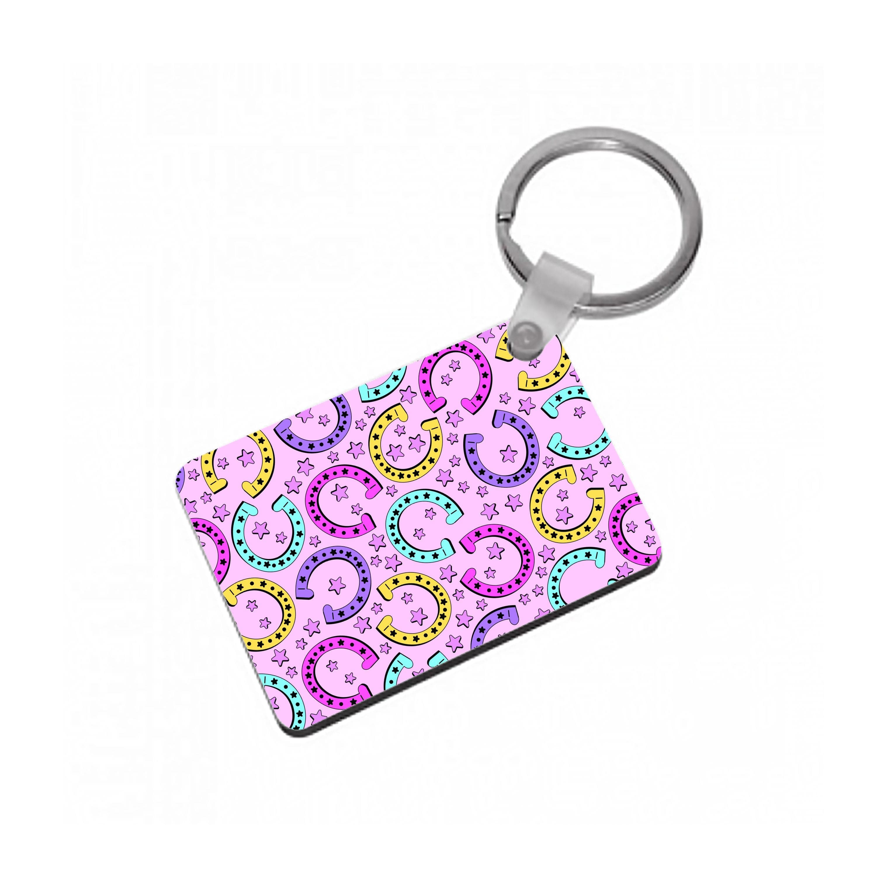 Horseshoe Pattern - Horses Keyring