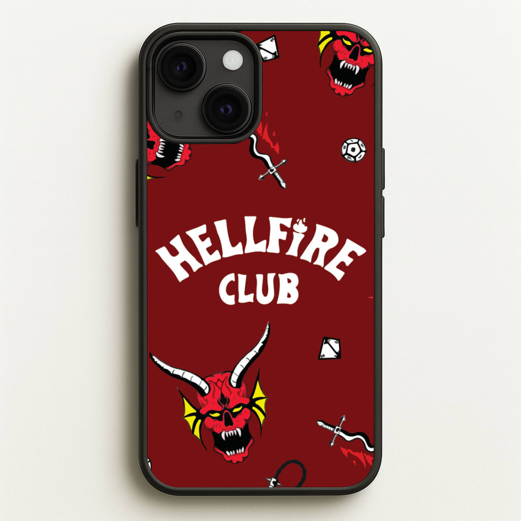Hellfire Club Icons Collage Red iPhone 13 Case