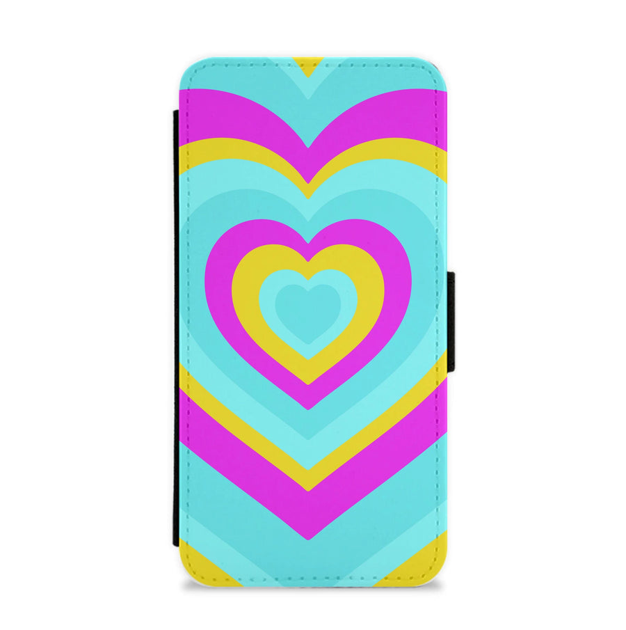 Pansexual Pride Heart Flip / Wallet Phone Case