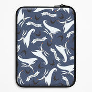 Skeleton Dog And Bats Pattern Laptop Sleeve 1