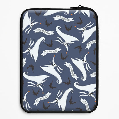 Skeleton Dog And Bats Pattern Universal Laptop Sleeve