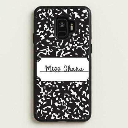 Personalised School Notebook Galaxy S9 Case