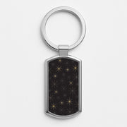 Christmas Gold Stars Pattern Luxury Keyring 1