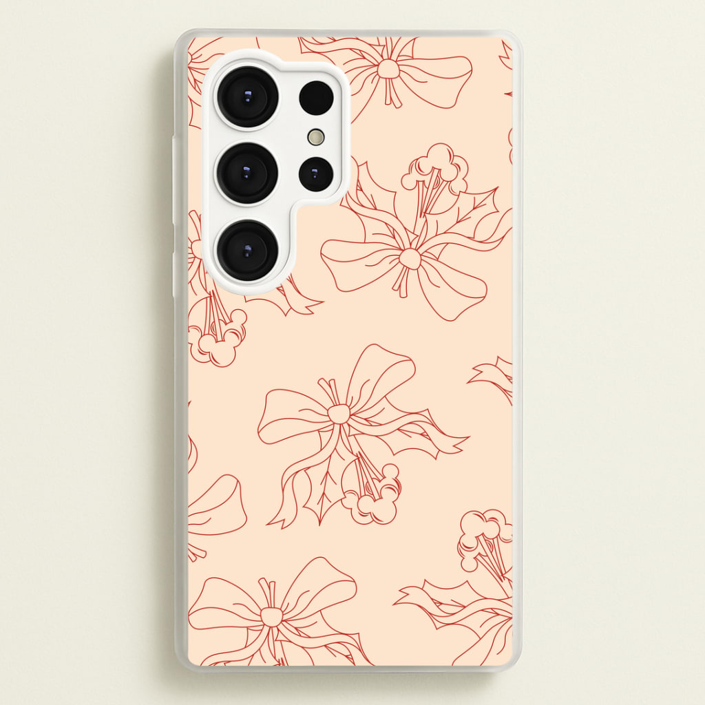 Cartoon Mouse Holly Pattern Galaxy S25 Ultra Case