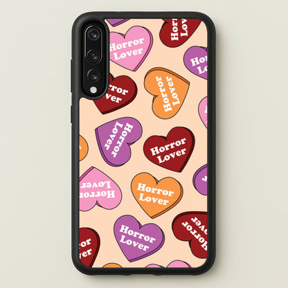 Horror Lover Hearts Pattern Huawei P20 Pro Case