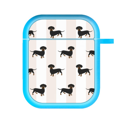 Striped Dachshund - Dog Pattern AirPods Case