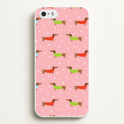 Christmas Jumpers Dachshund Pattern iPhone 5 / 5s / SE 2016 Case