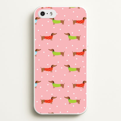 Christmas Jumpers Dachshund Pattern iPhone 5 / 5s / SE 2016 Case