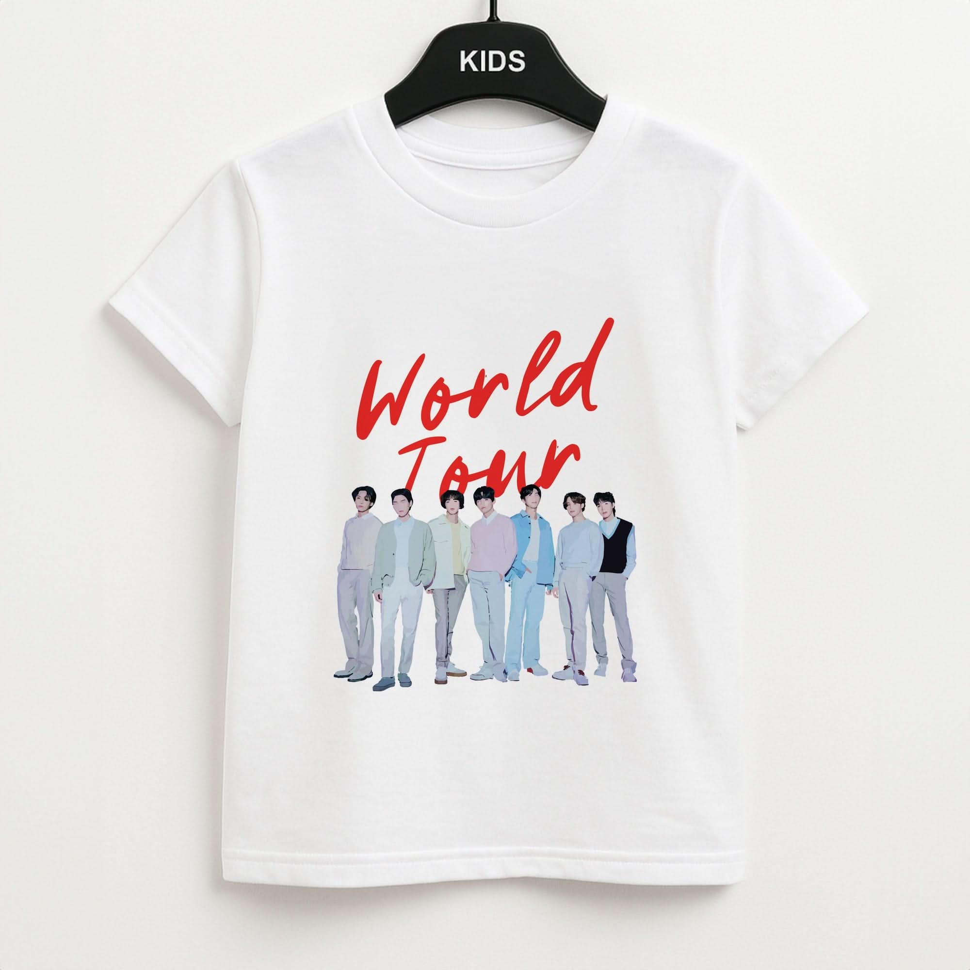 K-Pop Band Pastel Tour Kids T-Shirt