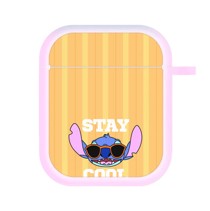 Stay Cool Blue Alien AirPods Case