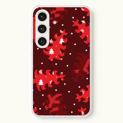 Wrapping Paper Christmas Tree Pattern Galaxy S24FE Case