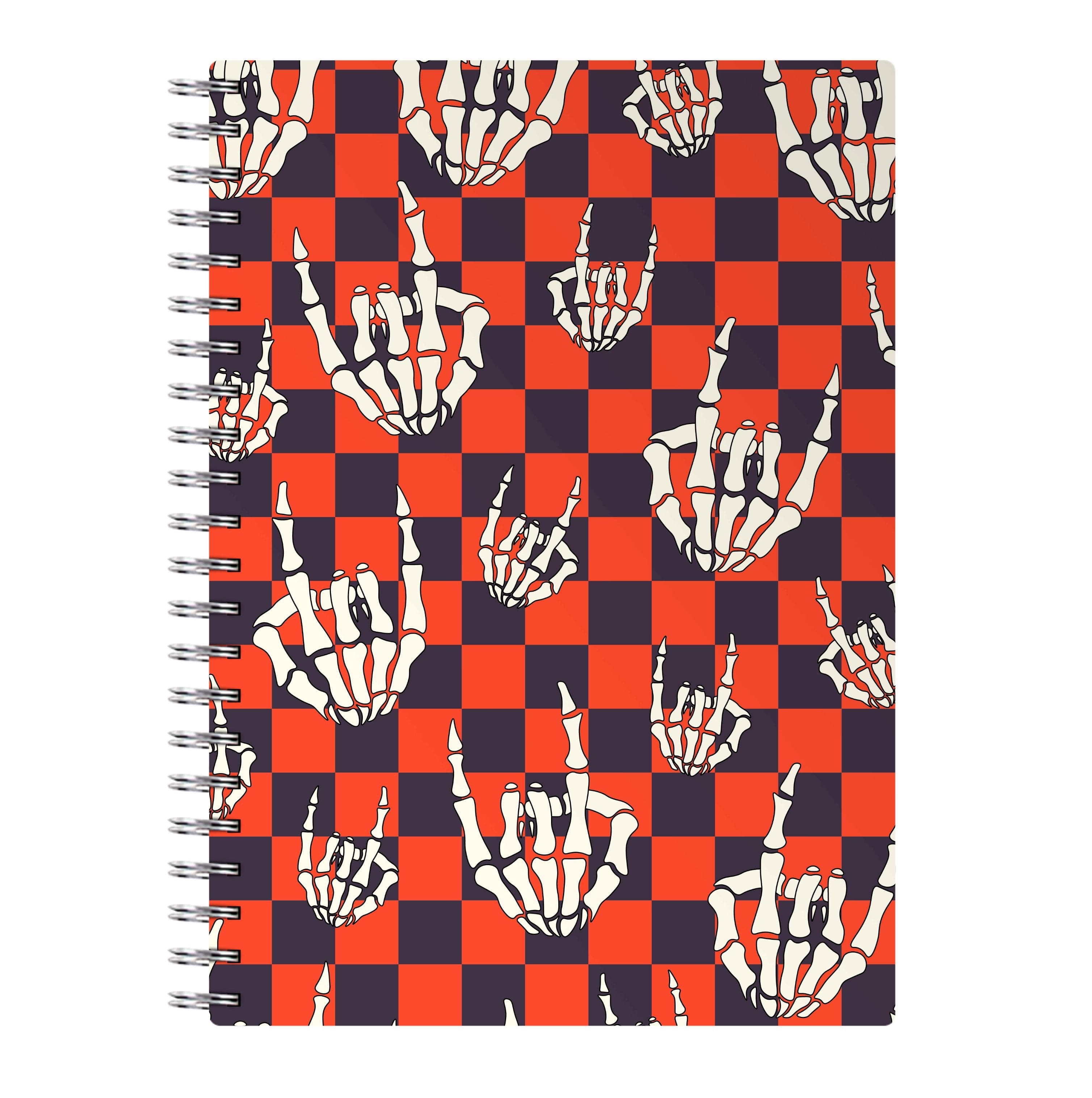 Rock On Skeleton Orange Notebook