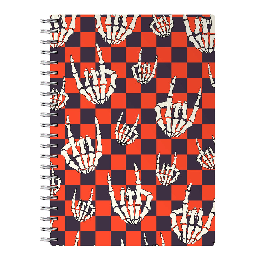 Rock On Skeleton Orange Notebook