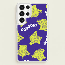 Toy Aliens Silhouette Pattern Galaxy S23 Ultra Case