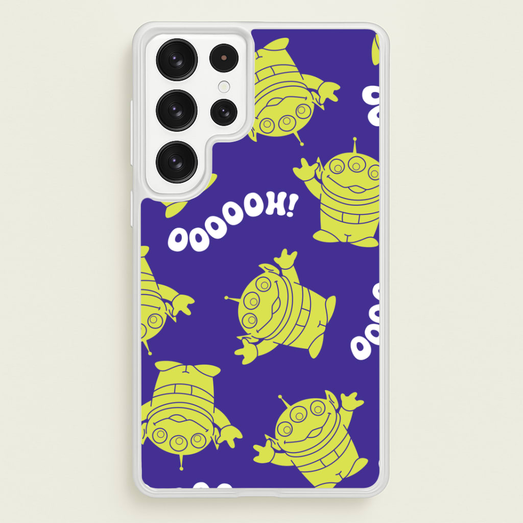 Toy Aliens Silhouette Pattern Galaxy S22 Ultra Case