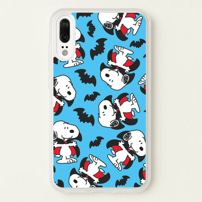 Cartoon Beagle Vampire And Bats Pattern Huawei P20 Case