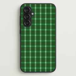 Dark Green Tartan Christmas Pattern Galaxy S23FE Case