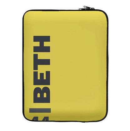 Personalised F1 Driver Yellow Laptop Sleeve