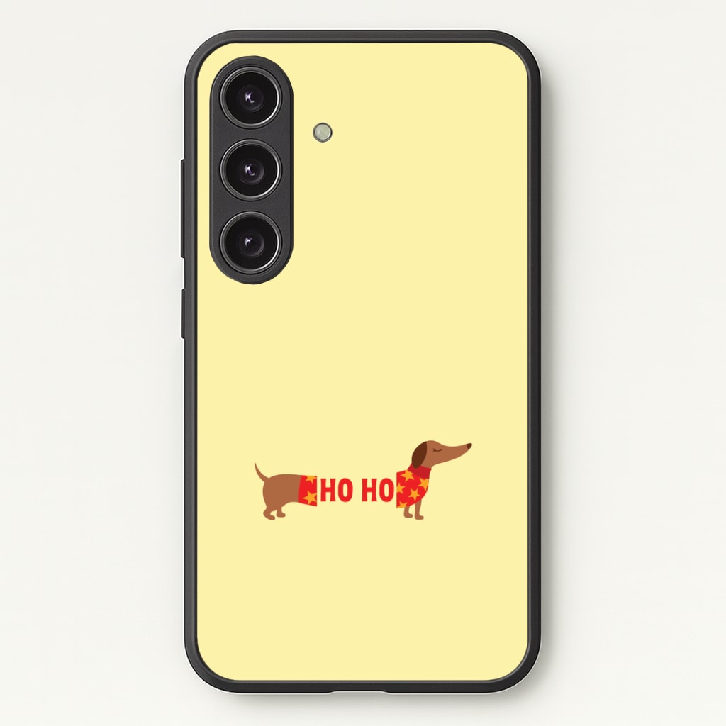 Christmas Jumper Ho Ho Dachshund Galaxy S24 Plus Case
