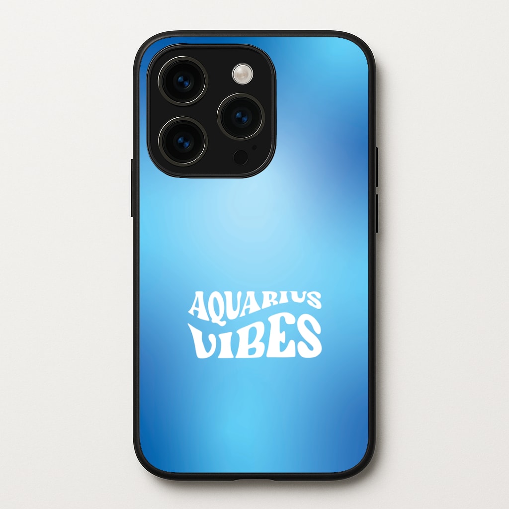 Aquarius Vibes Gradient Zodiac iPhone 15 Pro Max Case