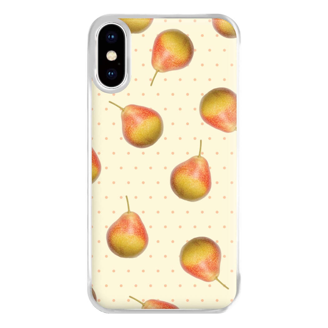 Pears And Polka Dots Pattern iPhone X / XS Case