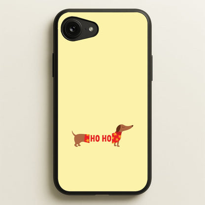 Christmas Jumper Ho Ho Dachshund iPhone 16e Case