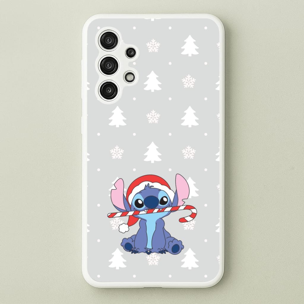 Cute Blue Alien Candycane Galaxy A13 Case