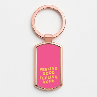 Wavey Feeling Good Rose Gold Keyring