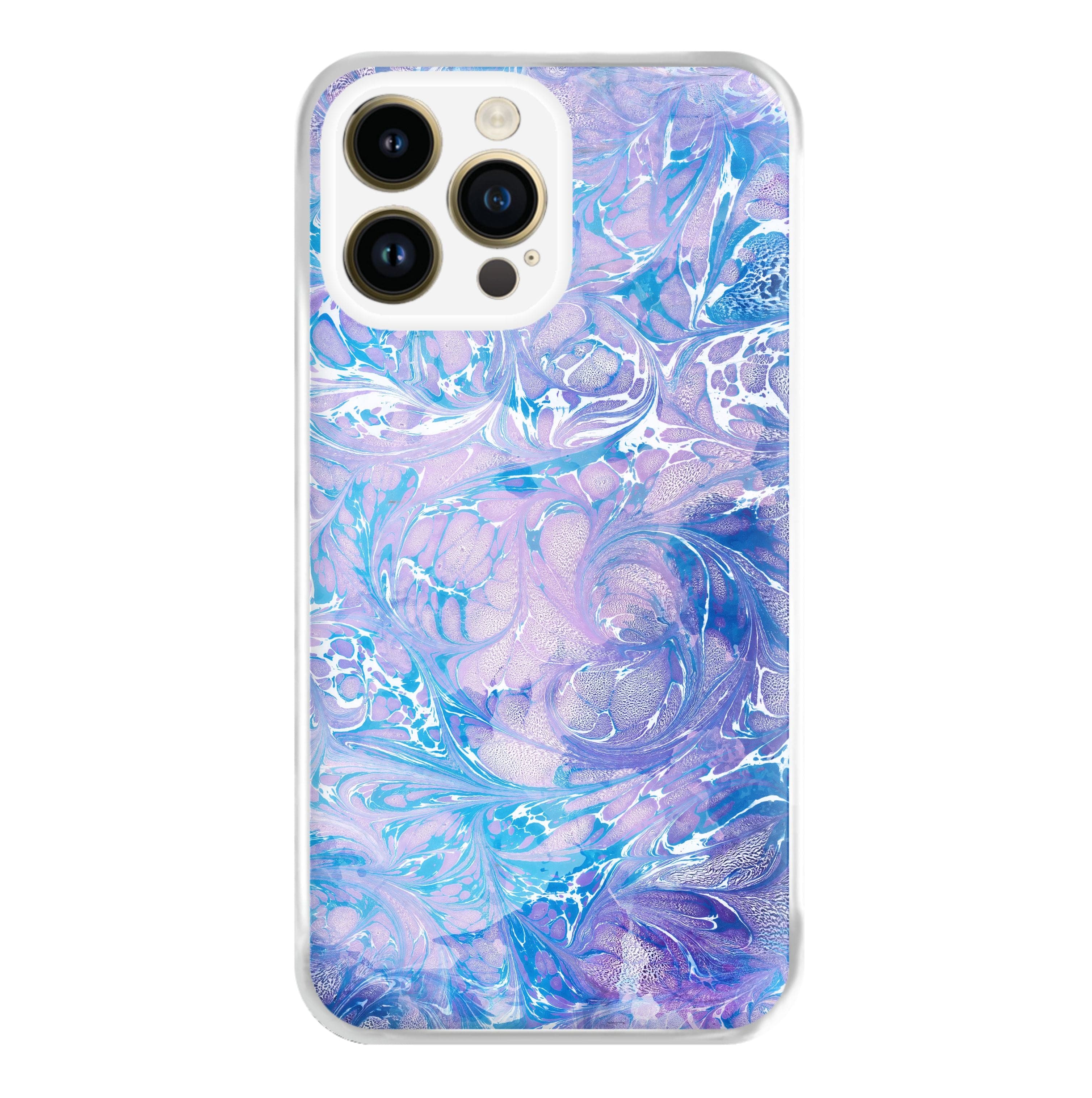 Sea Blue Swirly Marble Phone Case