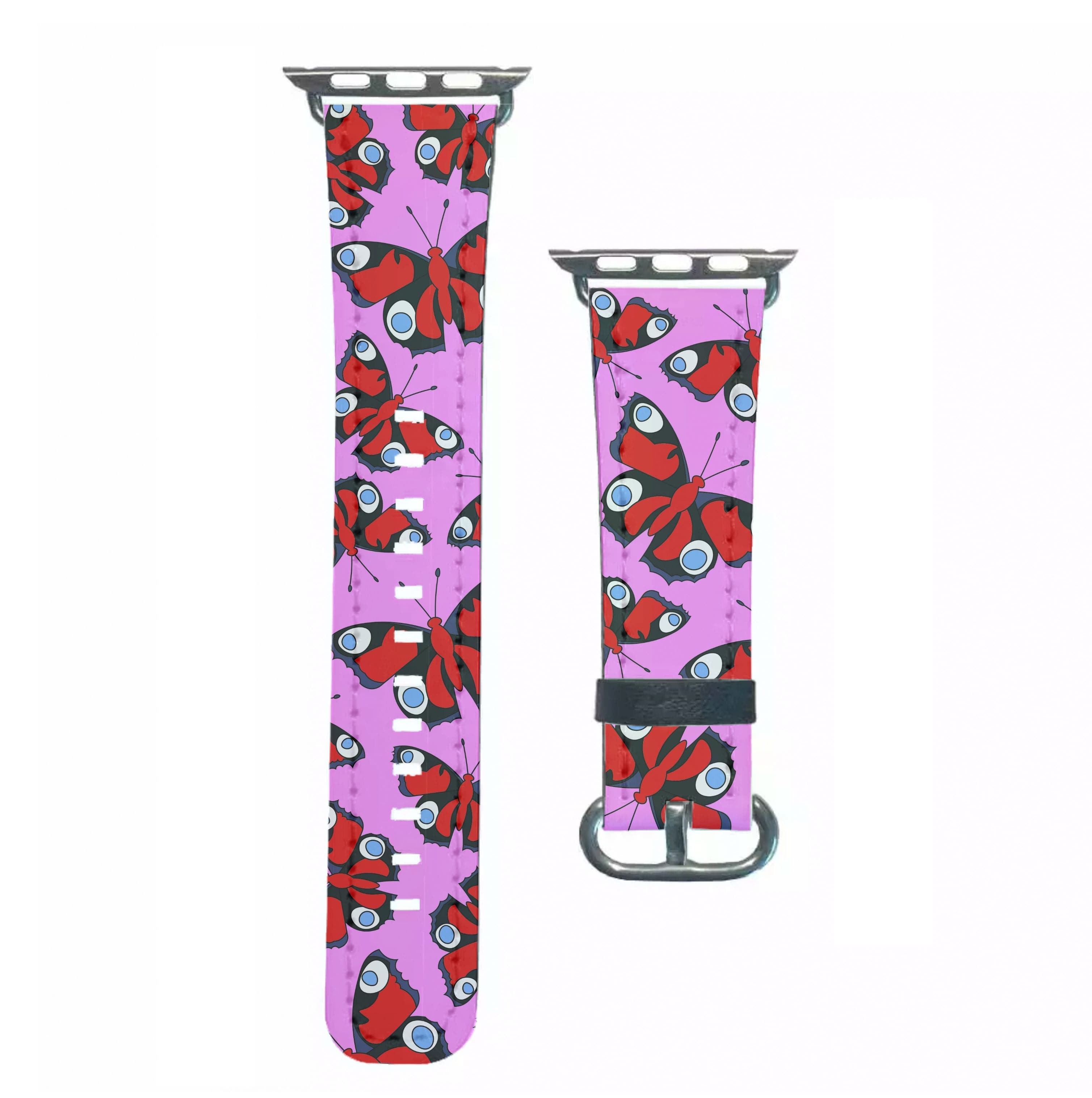 Red Butterfly - Butterfly Patterns Apple Watch Strap