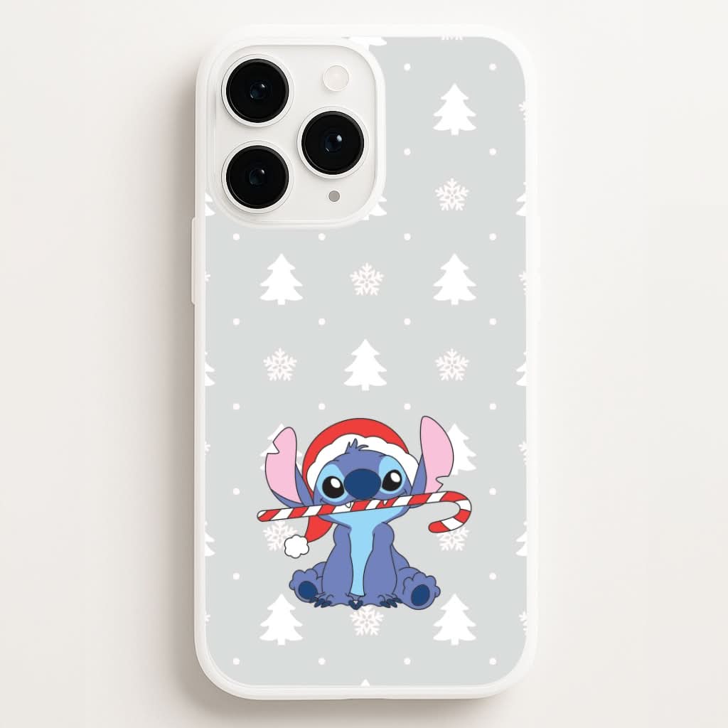 Cute Blue Alien Candycane Phone Case