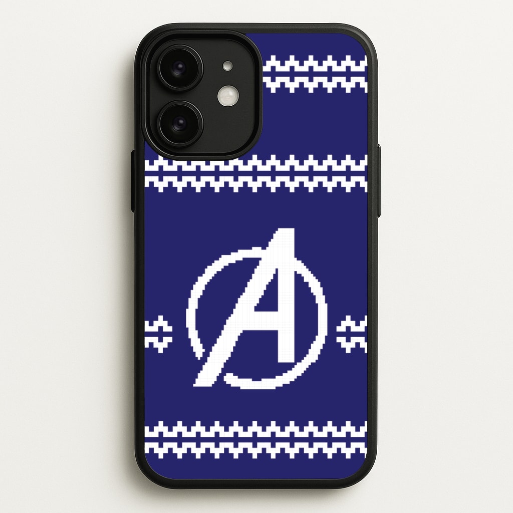 Superhero Team Blue Christmas Jumper  iPhone 11 Case