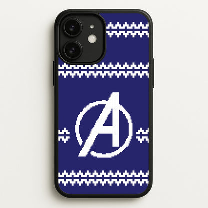 Superhero Team Blue Christmas Jumper  iPhone 11 Case