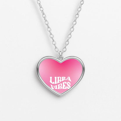 Libra Vibes Gradient Zodiac Heart Necklace