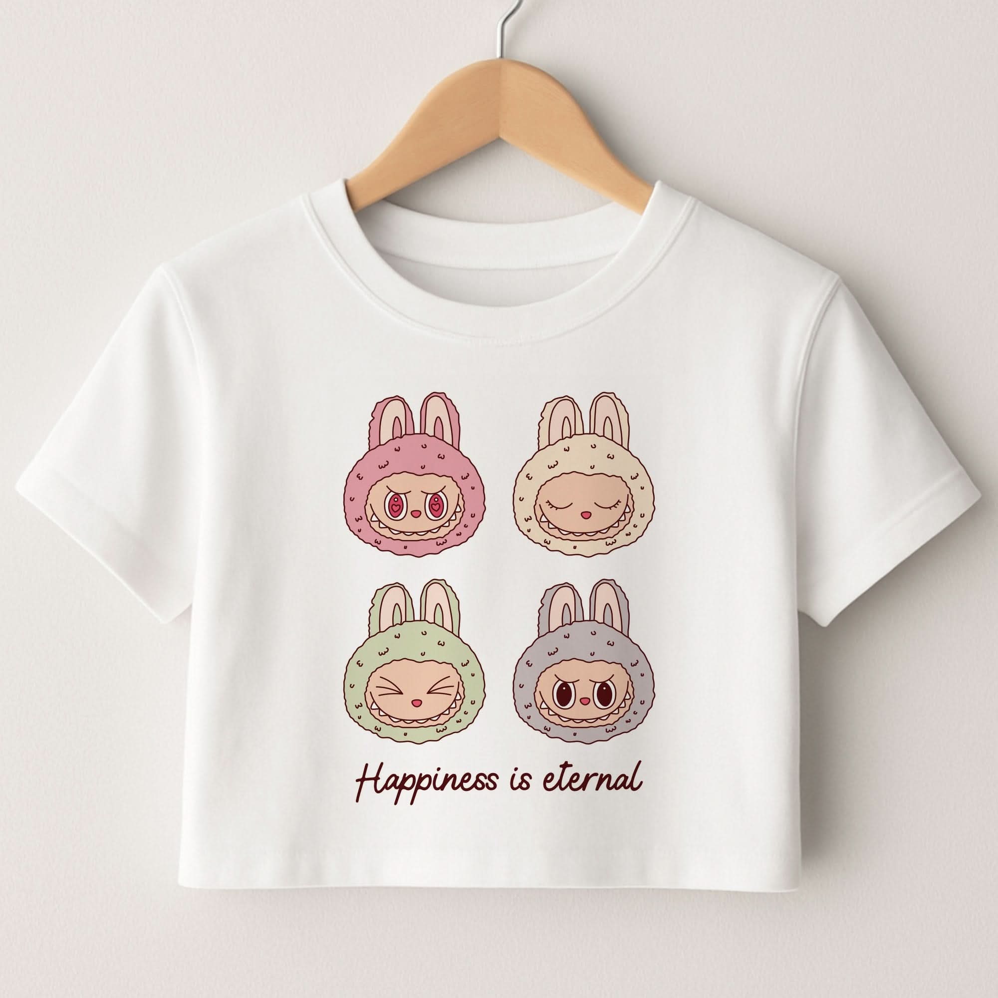 Happiness Is Eternal Monsters Crop Top