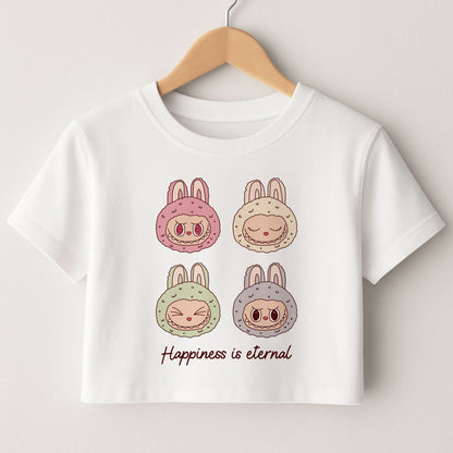 Happiness Is Eternal Monsters Crop Top