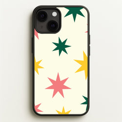 Colourful Christmas Stars Pattern iPhone 13 Case