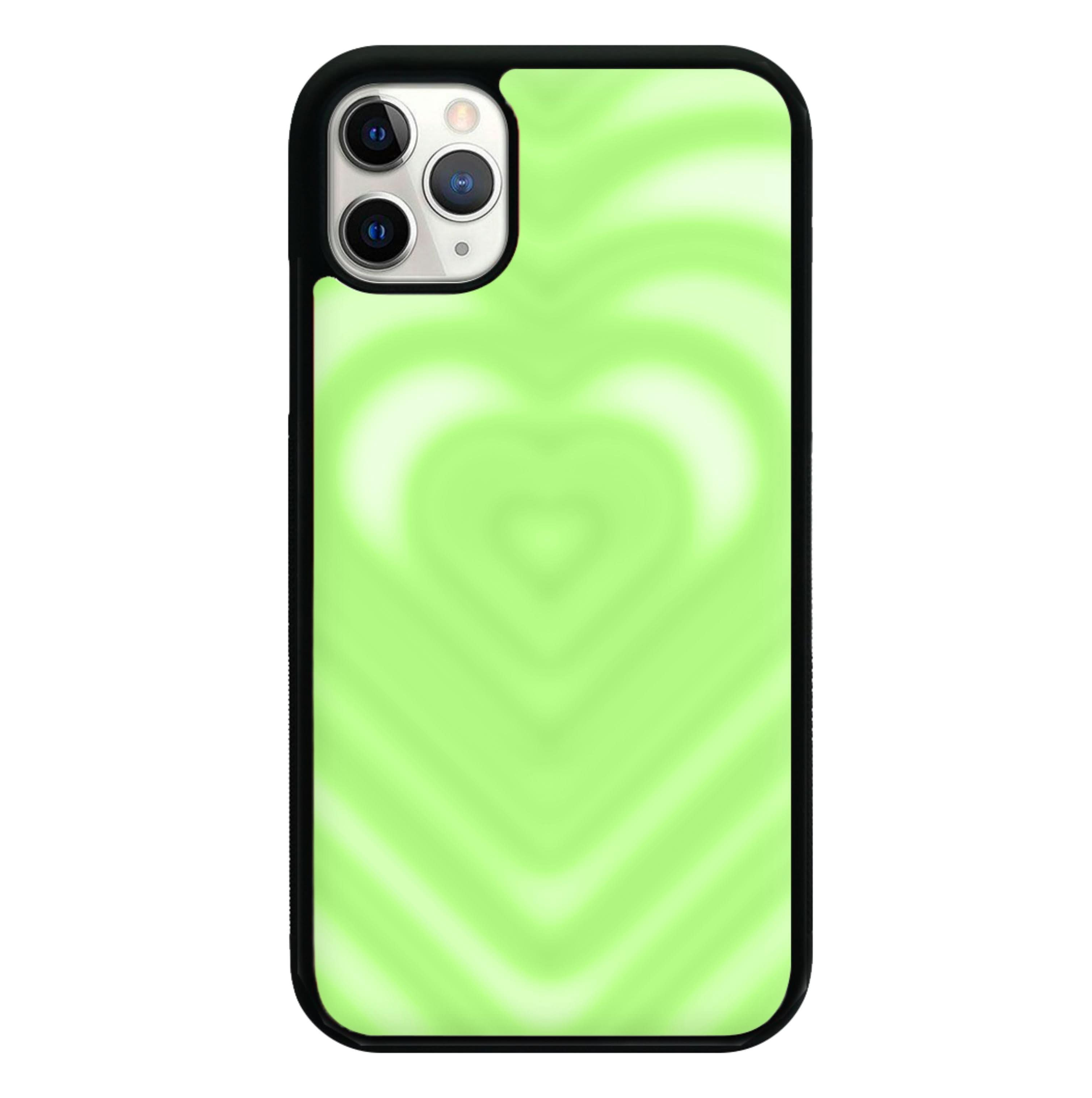 Drippy Love Heart Green Phone Case