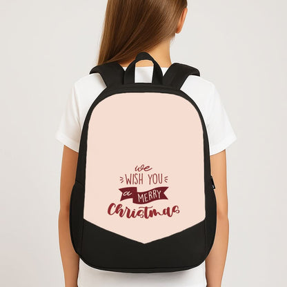 We Wish You A Merry Christmas Quote School Bag