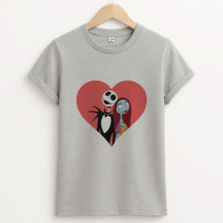 J And S Heart Unisex Grey T-Shirt