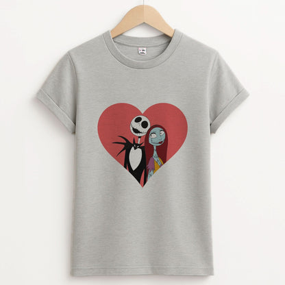 J And S Heart Unisex Grey T-Shirt