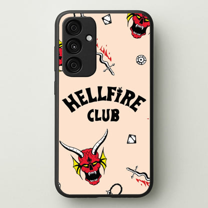 Hellfire Club Icons Collage Peach Galaxy A35 Case