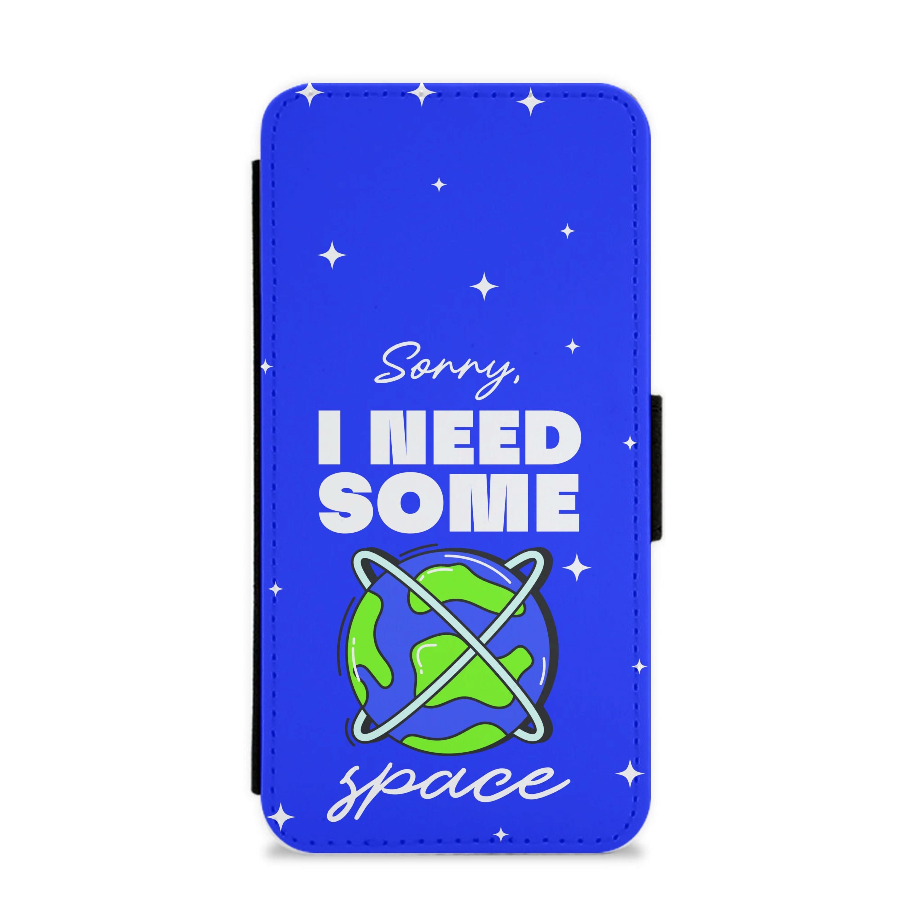 Cartoon I Need Some Space Flip / Wallet Phone Case