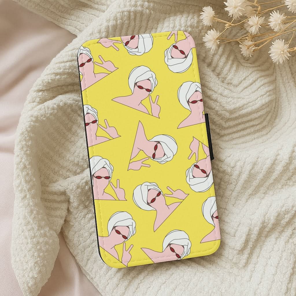 Peace Pattern Leather Phone Case