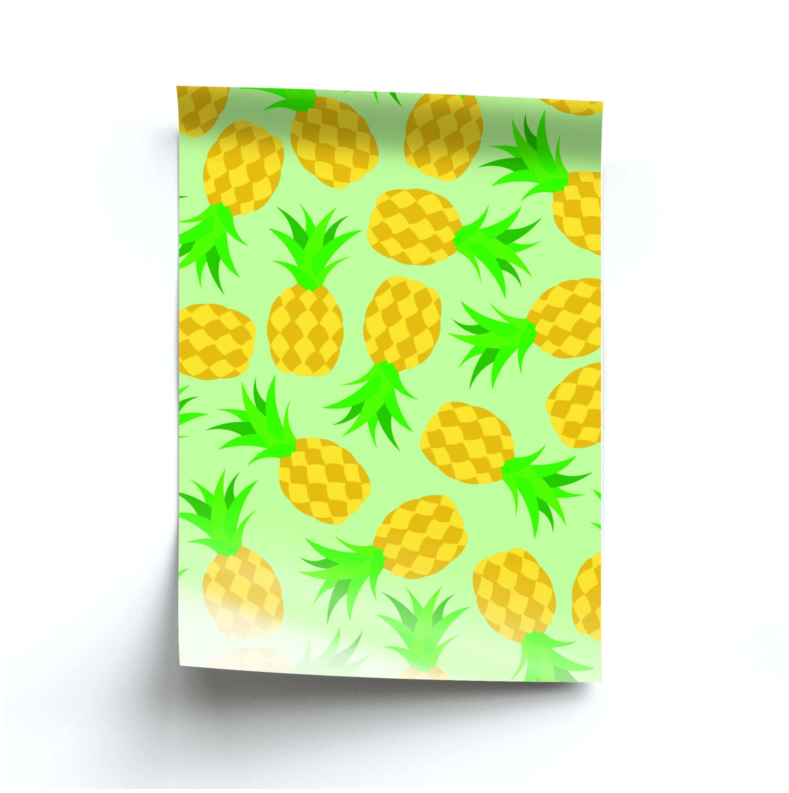 Pineapples Pattern Poster